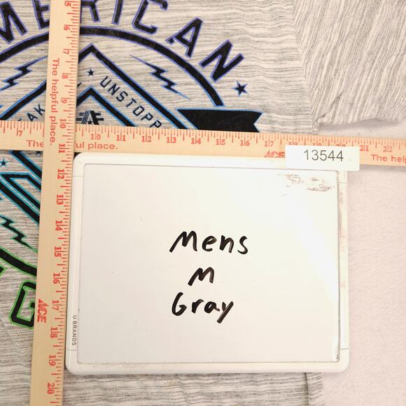 American Fighter Casual Graphic Crew Neck T Shirt Mens Size Medium M Gray - Picture 8 of 10